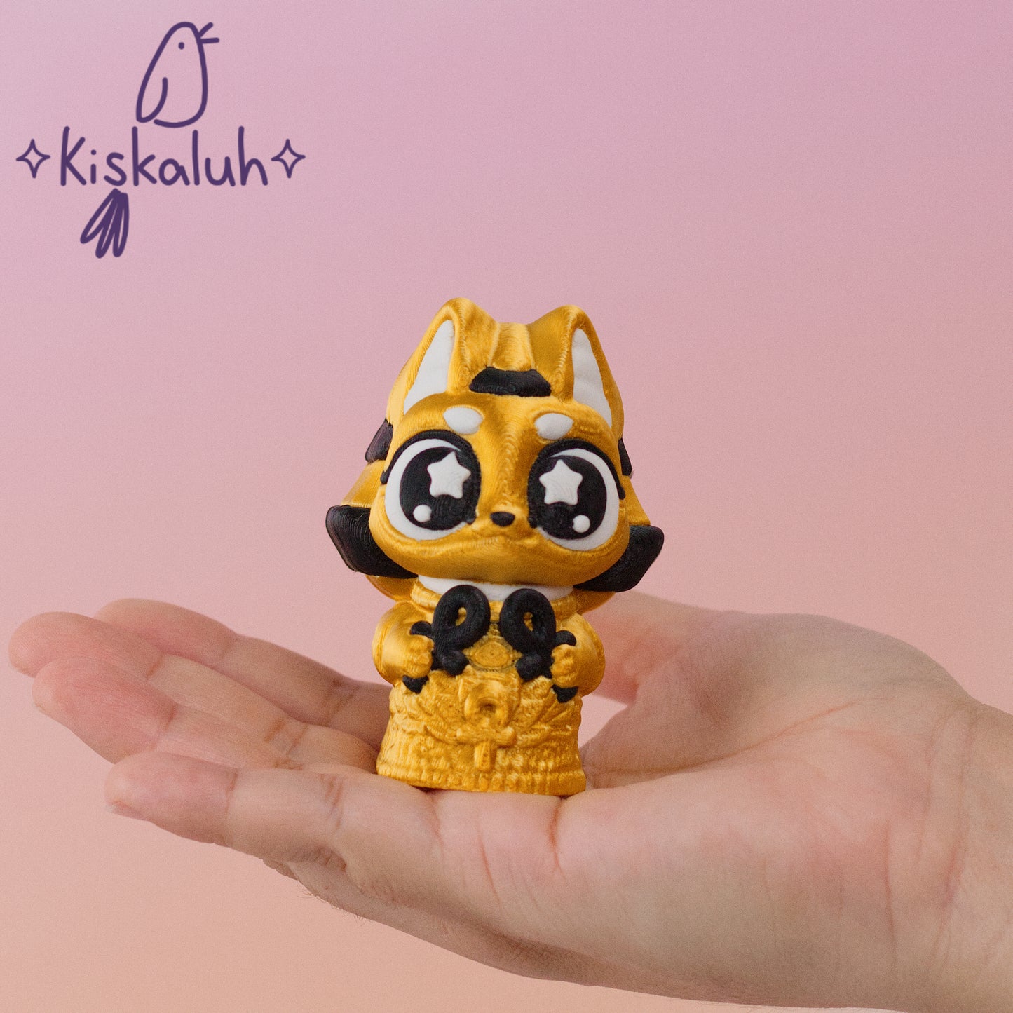 Anubis en sarcófago, figura 3D