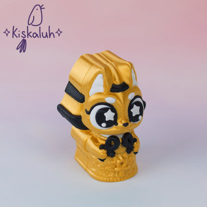 Anubis en sarcófago, figura 3D