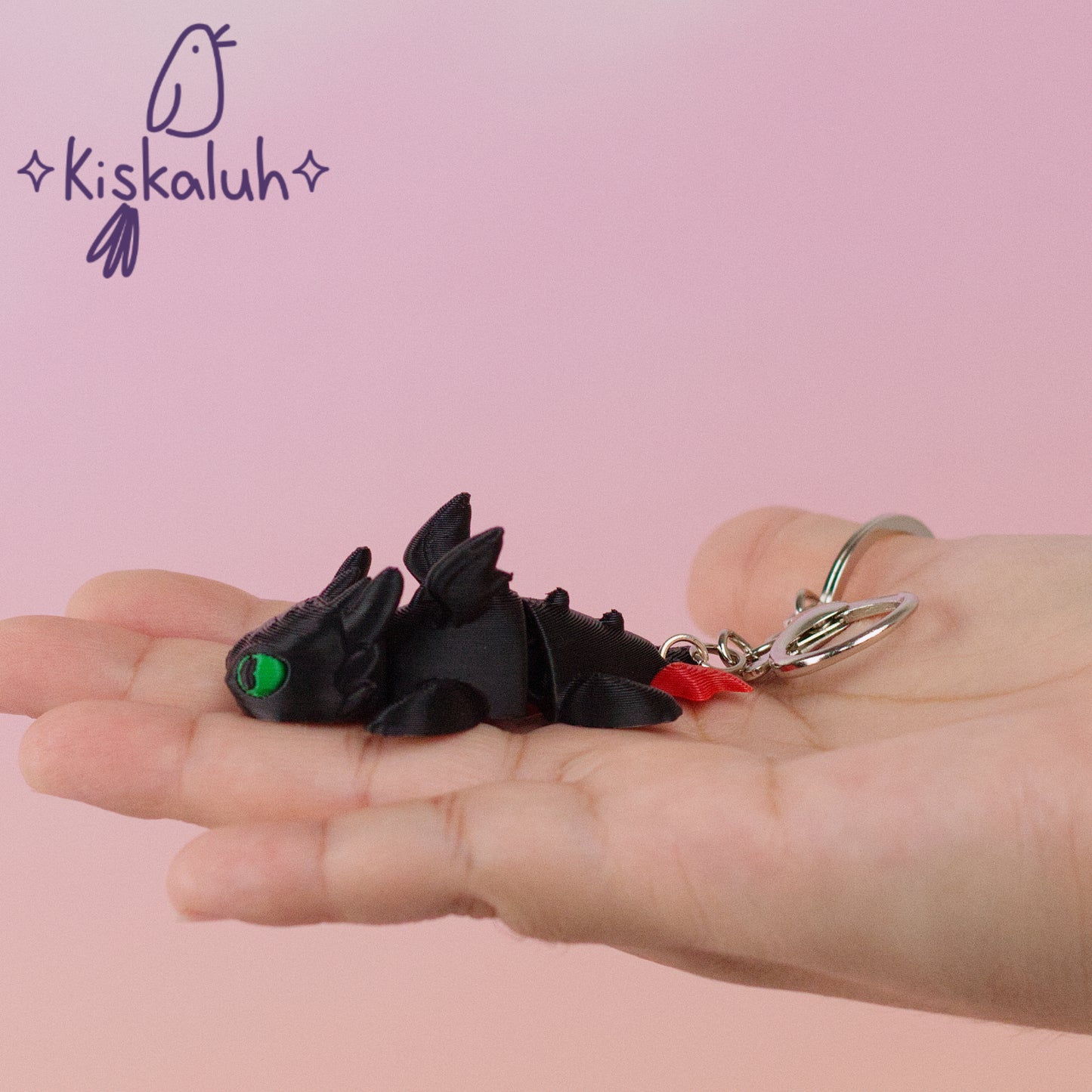 Toothless Dragon, Flexible Keychain, Bag Charm