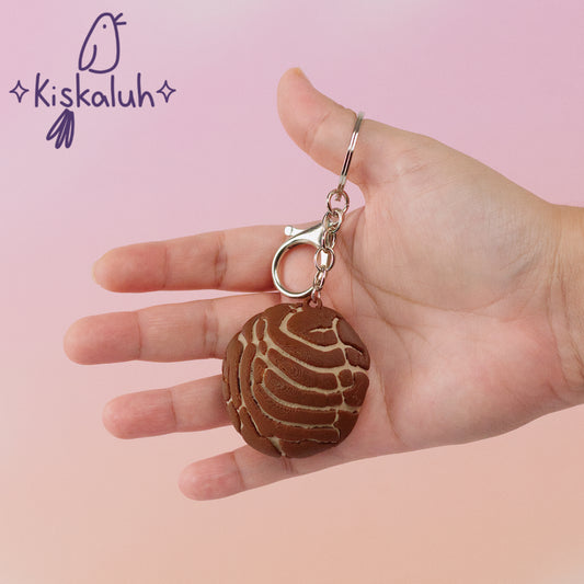 Concha Mexican bread, keychain, bag charm