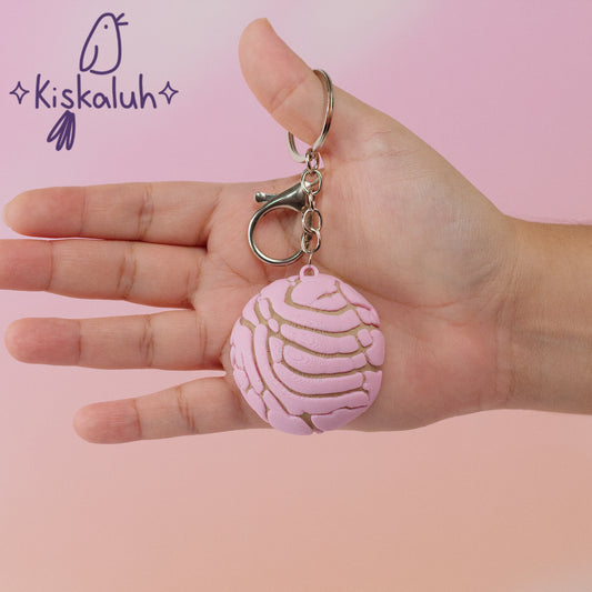 Concha Mexican bread, keychain, bag charm