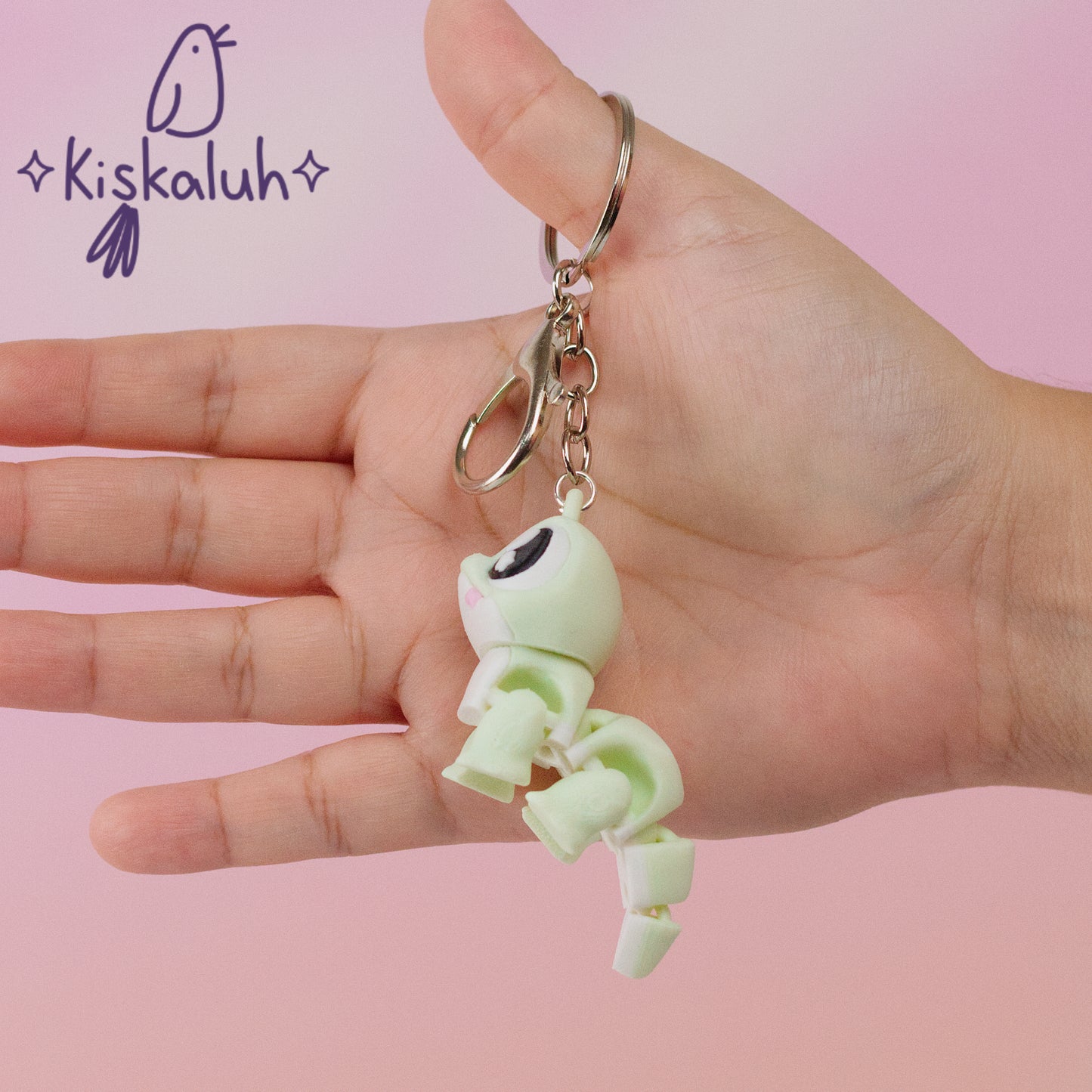 gecko , Llavero flexible, bag charm