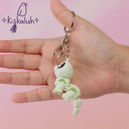 gecko , Llavero flexible, bag charm