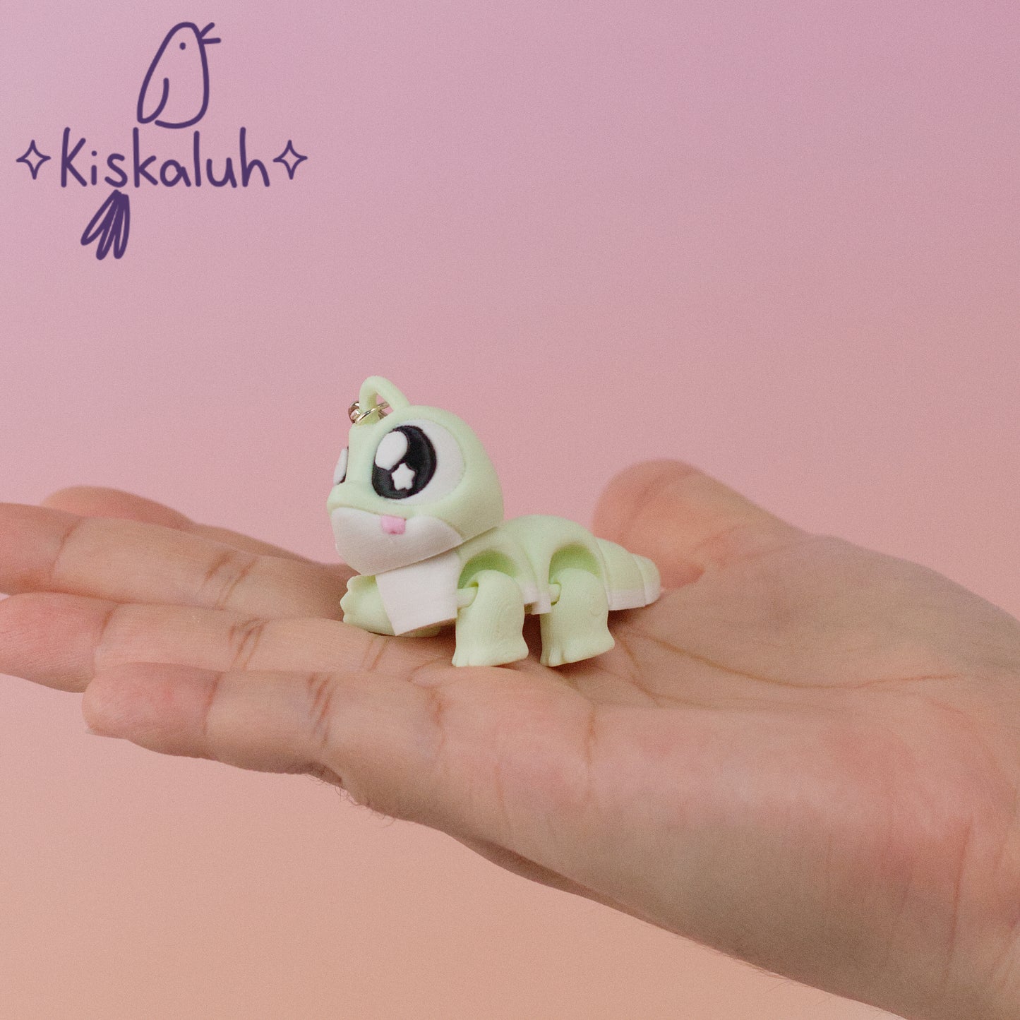 gecko , Llavero flexible, bag charm