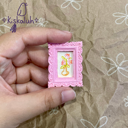 Cuadro mini $100, varios dibujos, arte original pintado a mano, 4.5x3.5 cm / 2x1.5 in