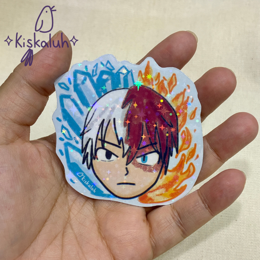 todoroki, Sticker vinil 7cm, Calcomanía pegatina