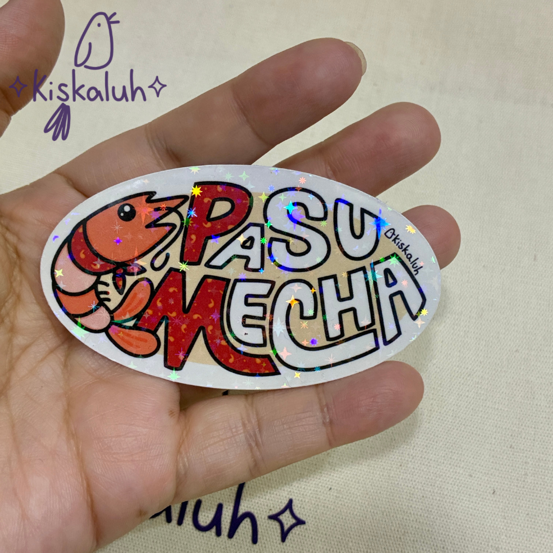 pasu mecha, Sticker vinil 7cm, Calcomanía pegatina