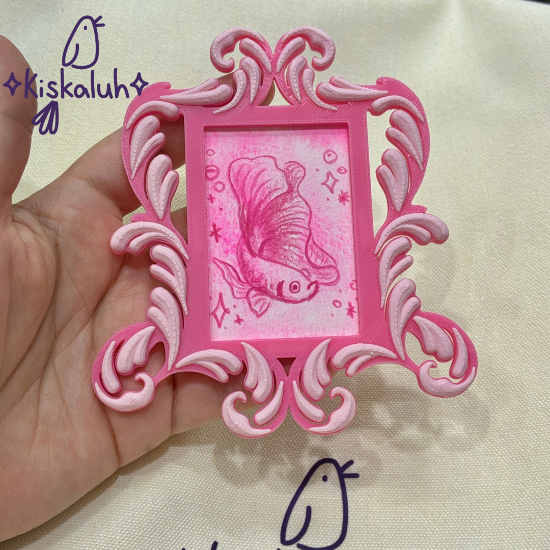 Pez betta, arte original pequeño pintado a mano, 12x10cm