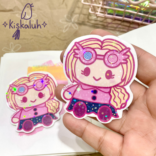 Luna bruja, Sticker vinil 7cm, HP, Calcomanía pegatina