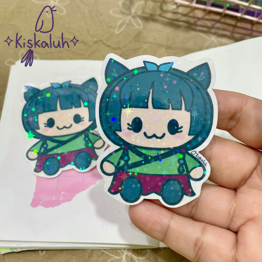 Maomao boticaria, Sticker vinil 7cm, Calcomanía pegatina