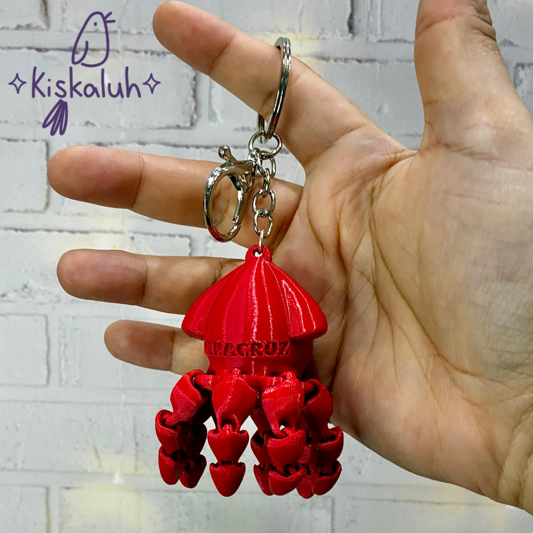 Calamar, Llavero flexible, bag charm