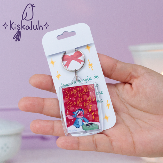 Stitch Jingle Bells - Llavero acrílico