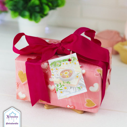 Coffee, a good book and daisies - 5 Gift Tags