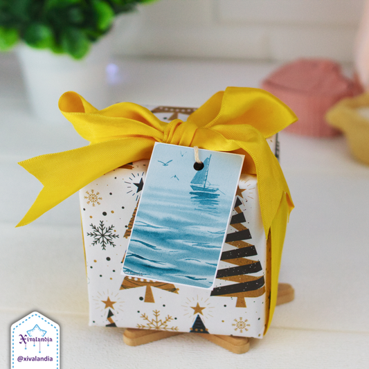 Velero - 5 Etiquetas para regalo, Gift Tags