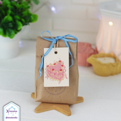 Pastel vintage - 5 Etiquetas para regalo, Gift Tags