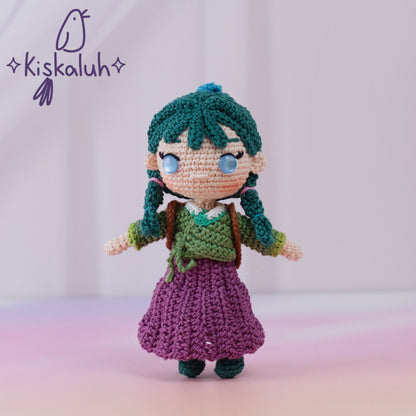 Maomao crochet doll, 19 cm/7.5 in, handmade amigurumi plush, Apothecary Diaries