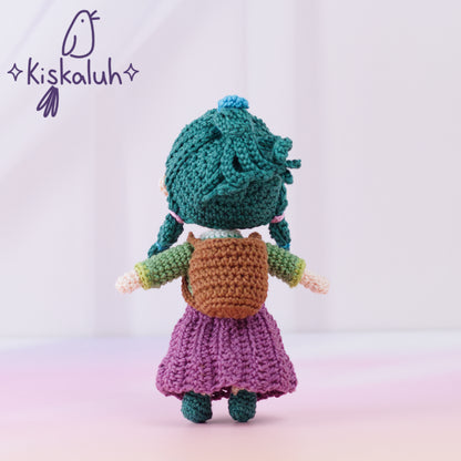 Maomao crochet doll, 19 cm/7.5 in, handmade amigurumi plush, Apothecary Diaries