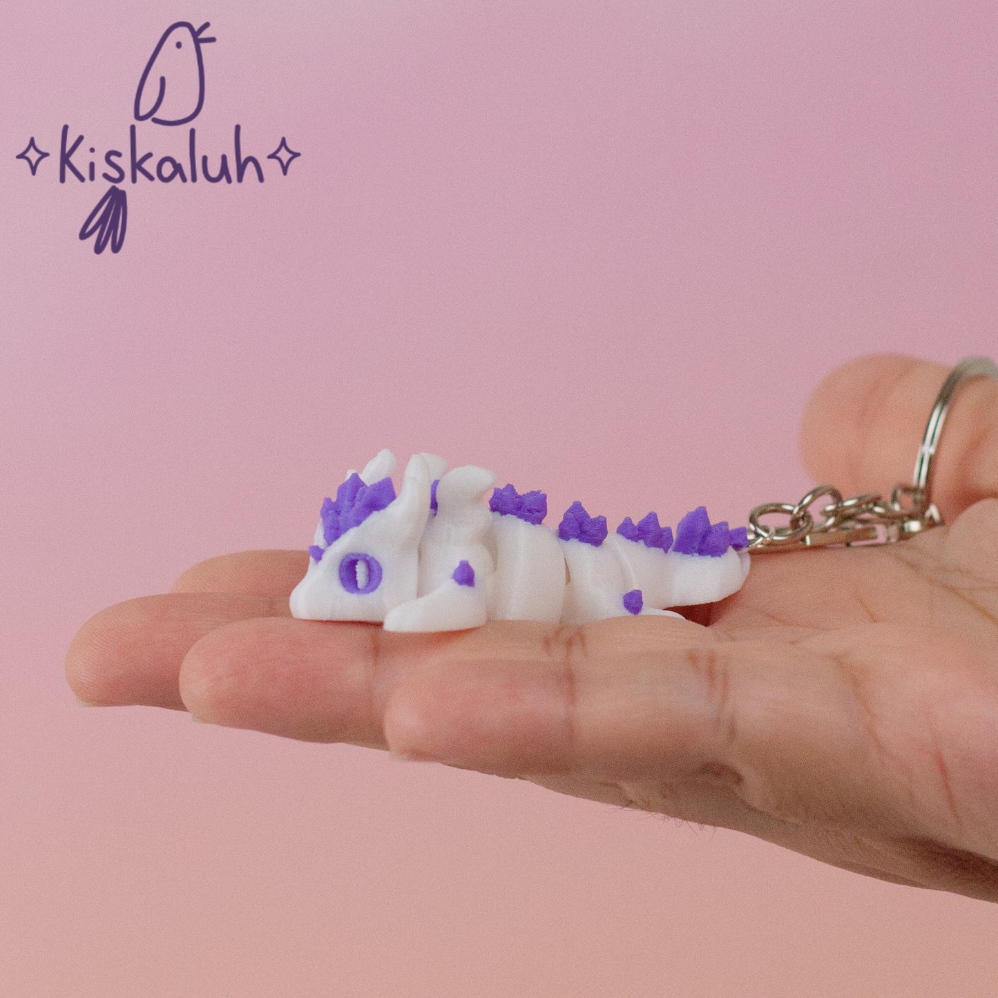 Dragón estilo Cristal - Llavero Flexible 3D