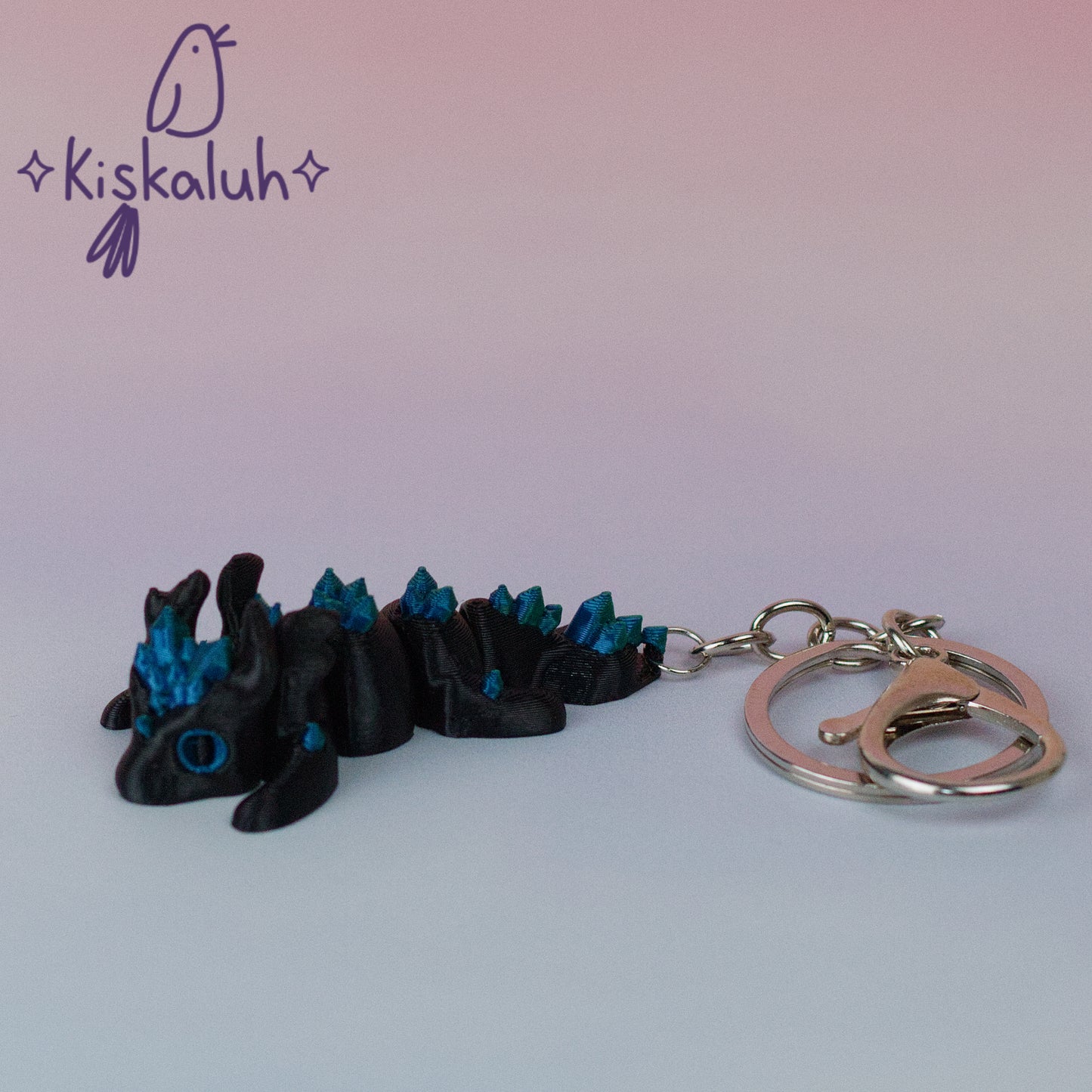 Dragón estilo Cristal - Llavero Flexible 3D