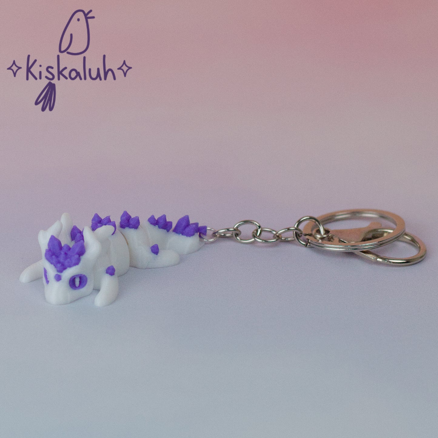 Dragón estilo Cristal - Llavero Flexible 3D