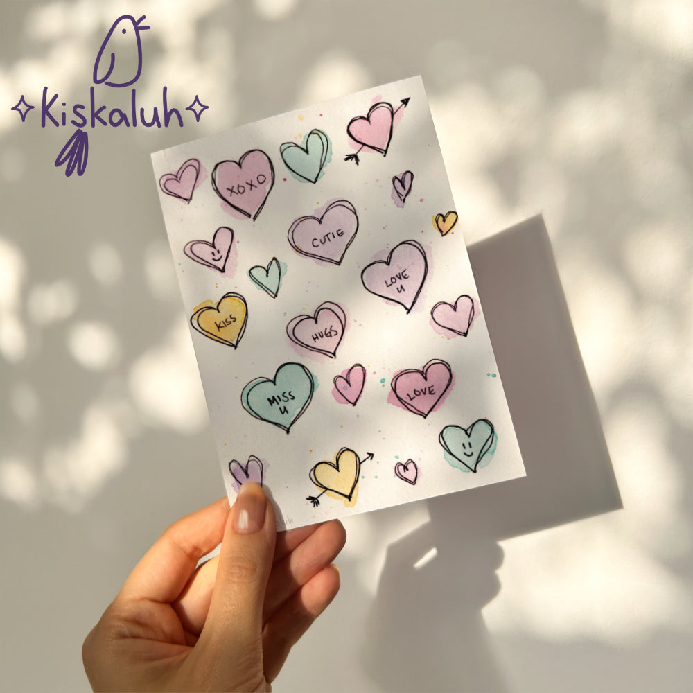 Corazones - Tarjeta de felicitación - 10x15cm / 4x6 pulg.