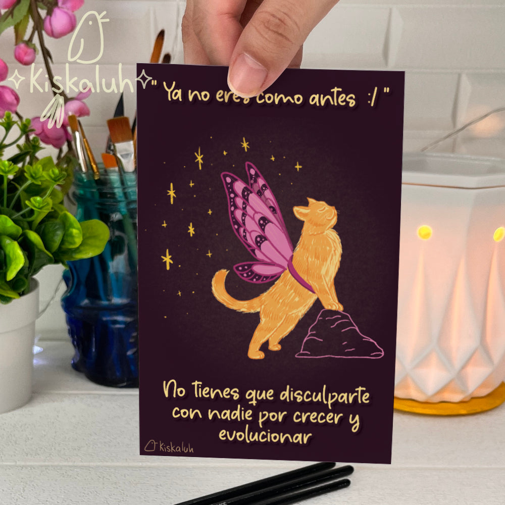 Gato mariposa - Print Postal A6 / 10x15cm / 4x6 pulg.