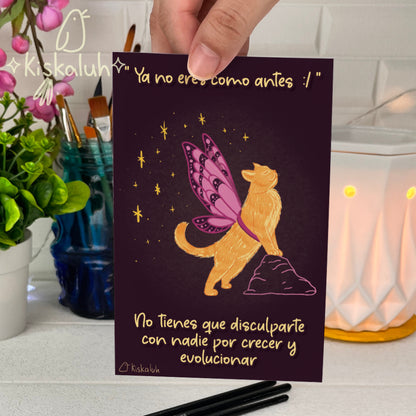 Gato mariposa - Print Postal A6 / 10x15cm / 4x6 pulg.