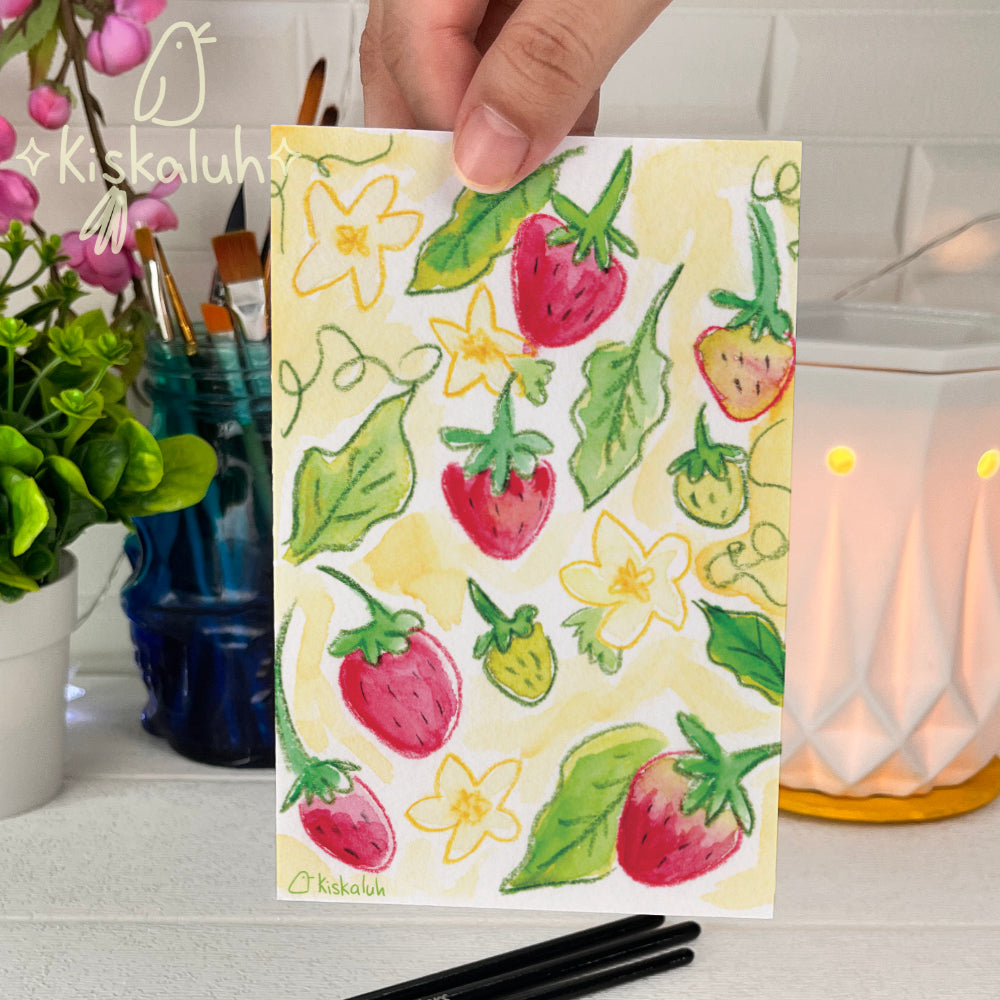 Fresas - Print Postal A6 / 10x15cm / 4x6 pulg.
