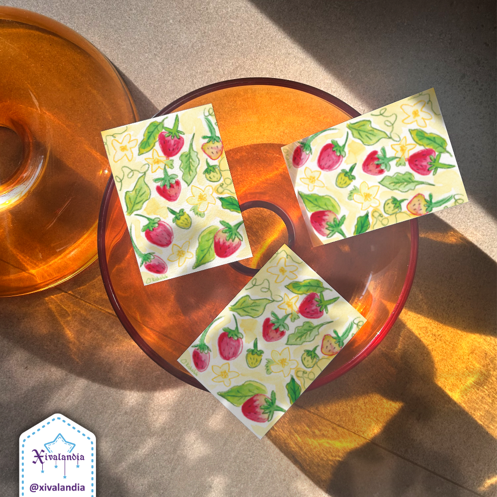 Strawberrys - Print Postcard A6 / 10x15cm / 4x6 in