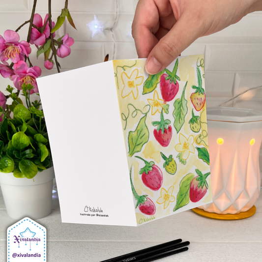 Strawberries - Greeting Card - 10x15cm / 4x6 in.