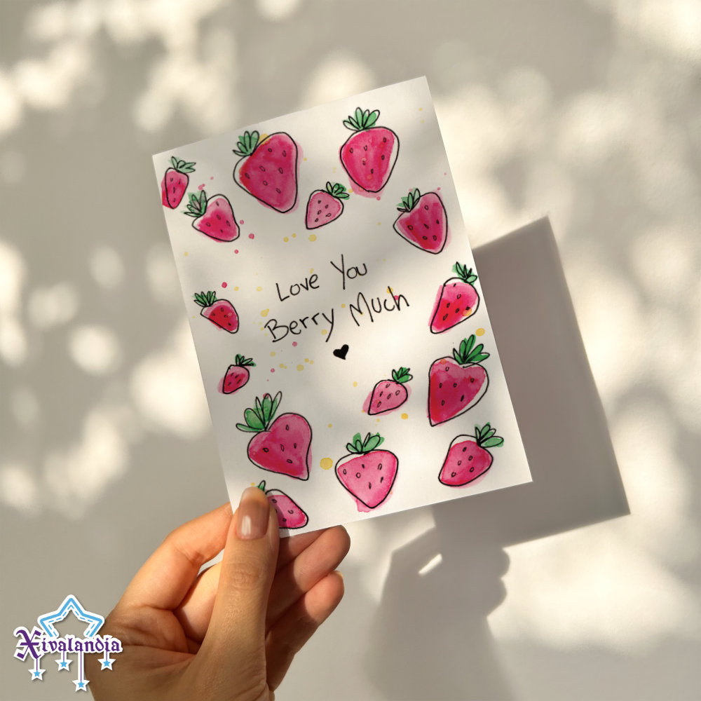 Love You Berry Much - Tarjeta de felicitación - 10x15cm / 4x6 pulg.