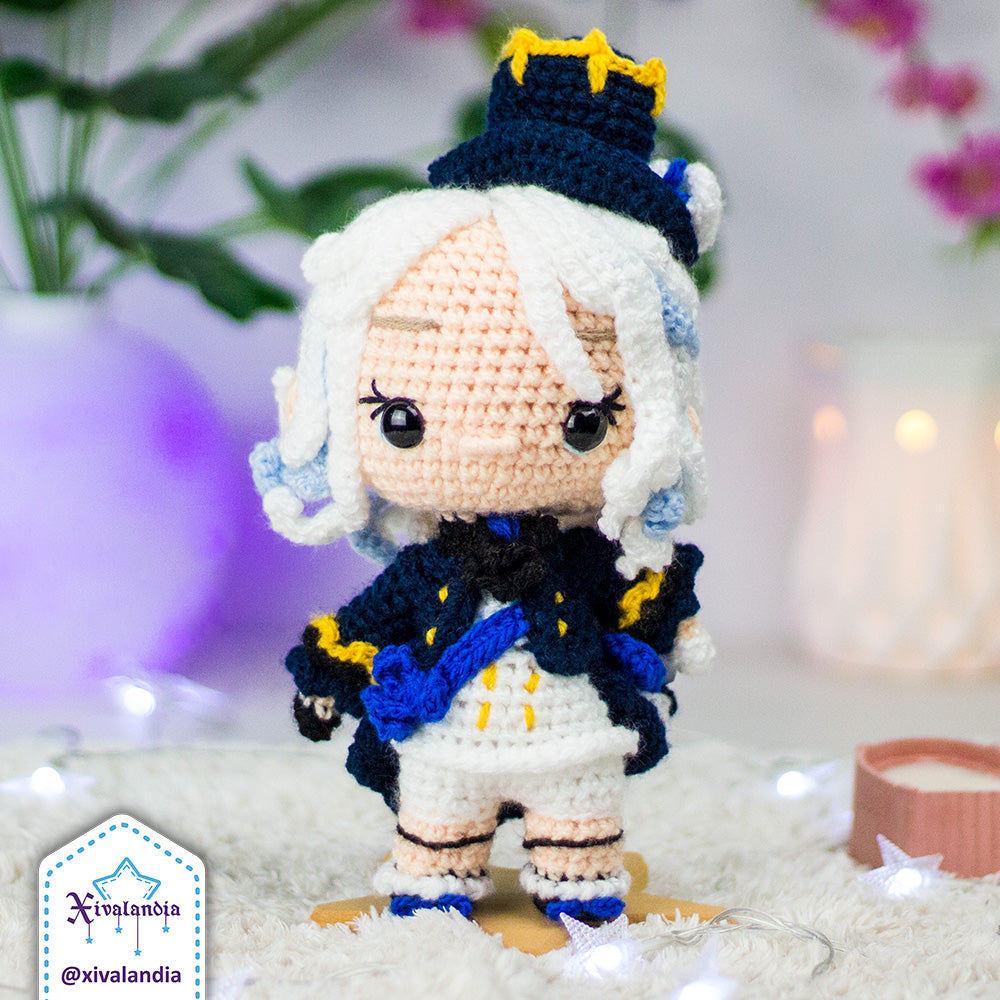 Furina crochet doll - 9.5 in/24cm - Genshin Impact handmade amigurumi