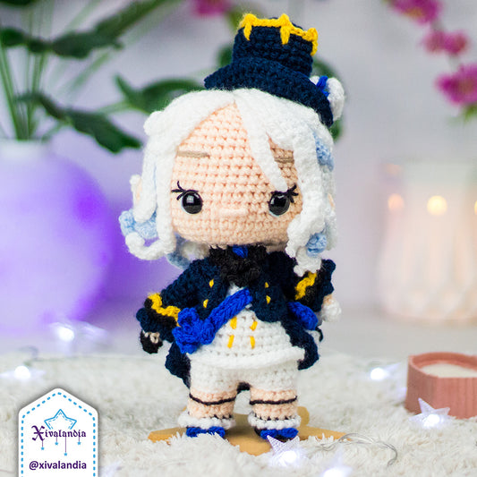 Furina crochet doll - 9.5 in/24cm - Genshin Impact handmade amigurumi