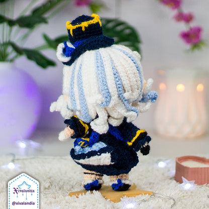 Furina crochet doll - 9.5 in/24cm - Genshin Impact handmade amigurumi