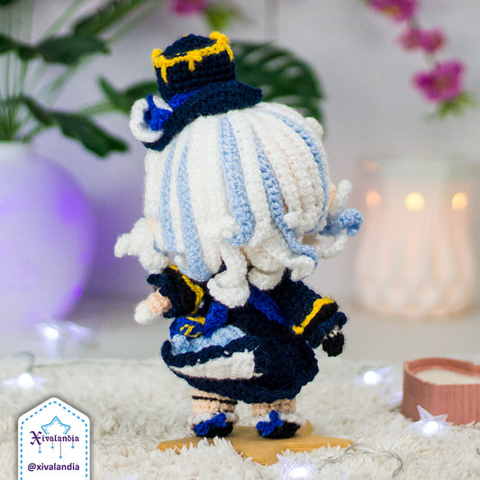 Furina crochet doll - 9.5 in/24cm - Genshin Impact handmade amigurumi