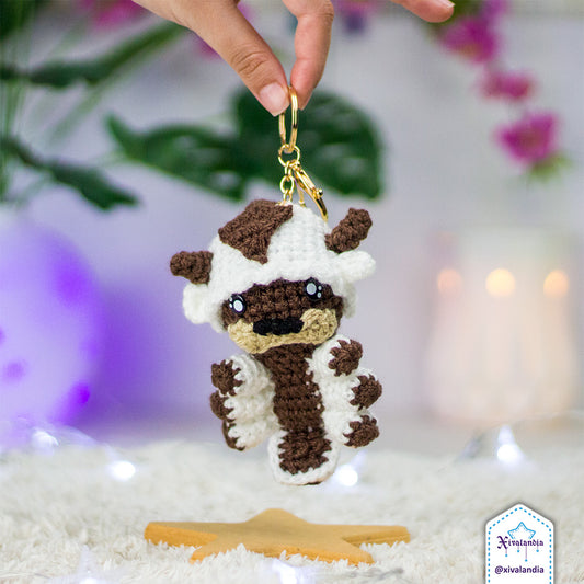 Llavero Appa Avatar, 12cm, bisonte volador tejido crochet artesanal, amigurumi
