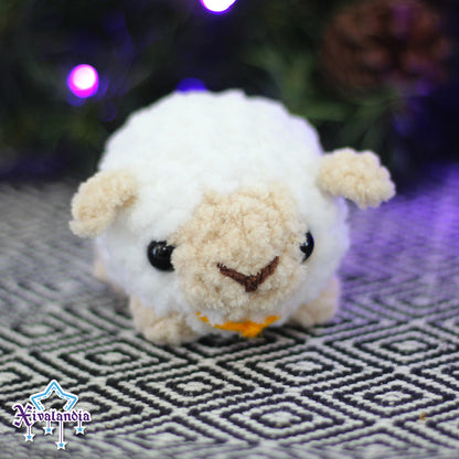 Peluche mini borrego 8cm, borreguito tejido crochet artesanal, amigurumi