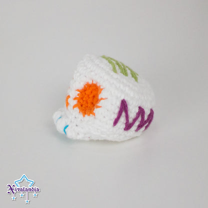Peluche mini Calaverita de Azúcar 5cm, cráneo calavera, crochet artesanal, amigurumi