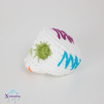 Peluche mini Calaverita de Azúcar 5cm, cráneo calavera, crochet artesanal, amigurumi