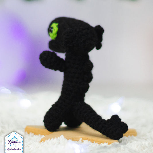 Toothless dragon meme crochet plush - 5 in/12cm - handmade amigurumi