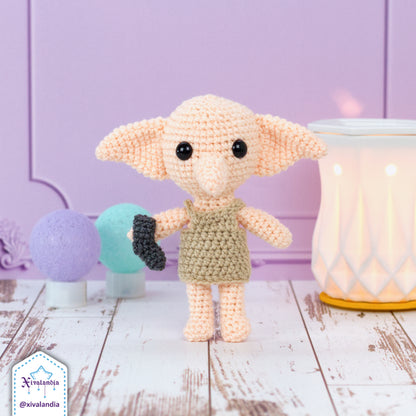 Dobby plush, Harry Potter crochet - 6 in/15cm - handmade amigurumi