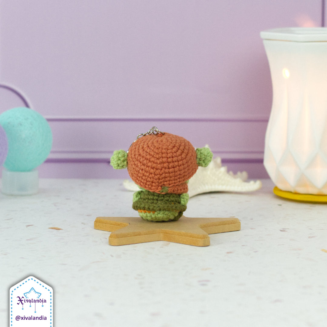 Llavero Fiona de peluche, Shrek bag charm, 7cm/2.5 pulg, tejido crochet artesanal, amigurumi
