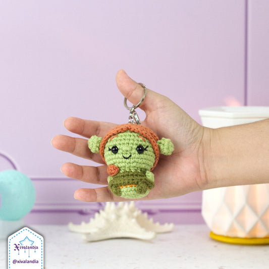 Fiona plush keychain, Shrek bag charm, 7cm/2.5in, handmade crochet, amigurumi