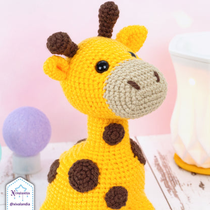 Giraffe crochet plush - 9.5 in/24cm - handmade amigurumi