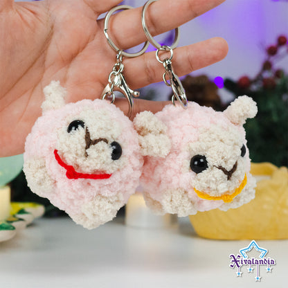 Llavero borrego de la abundancia, 8cm, borreguito tejido crochet artesanal, amigurumi