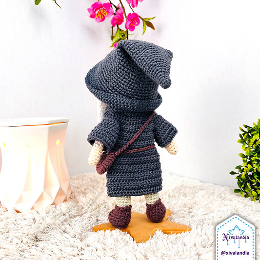 Wizard Gandalf crochet doll - 9.5 in/24cm  - handmade amigurumi