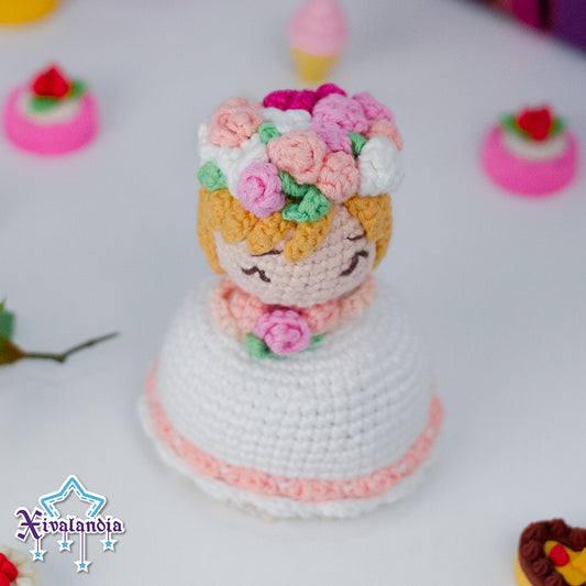 magic reversible flower bouquet crochet - 5 in/12cm - handmade amigurumi