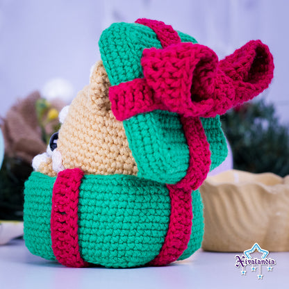 Peluche Perrito Shiba de Regalo 10 cm, crochet artesanal, amigurumi