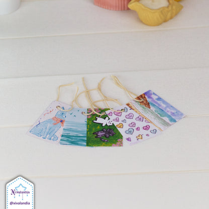 Coffee, a good book and daisies - 5 Gift Tags