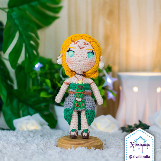 Zelda TOTK crochet doll - 6.5 in/16cm - handmade amigurumi plush